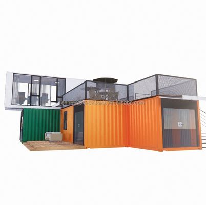 40ft Steel Homes with Chinese Design Style Luxury Living in Prefabricated Container Houses