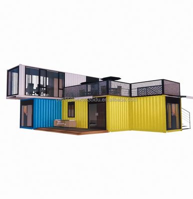 40ft Steel Homes with Chinese Design Style Luxury Living in Prefabricated Container Houses