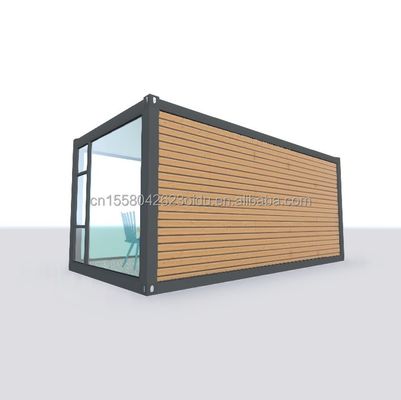 Mobile and Portable Prefab Warehouse 20ft Shipping Container Office with 50/75/100mm Wave Sandwich Panel Wall