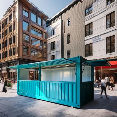 Galvanized Steel Square Tubes Main Structure Container Houses for Whole Assemble 20ft 40ft Prefab Coffee Shop