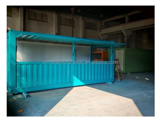 Galvanized Steel Square Tubes Main Structure Container Houses for Whole Assemble 20ft 40ft Prefab Coffee Shop