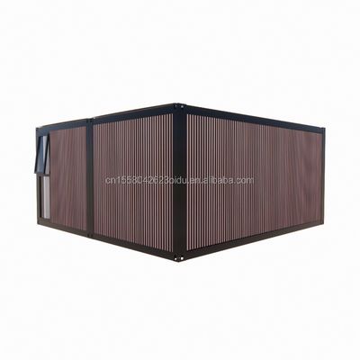 Flat Top Container Prefabrication Studio Imitation Wood PVC Wall Panel for Affordable Family Residence in 20ft or 40ft Sizes