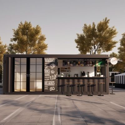 20ft Container Store Kiosk Customized Color Container Houses for Mobile Container Coffee Bar
