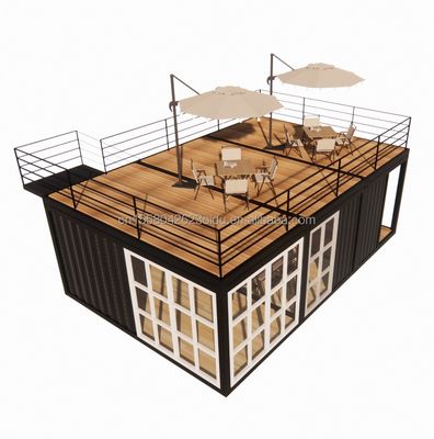 Customized Color Container Bar Coffee Shop with Chinese Design Style and 20 Foot Prefabricated Container