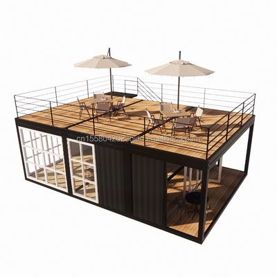 Customized Color Container Bar Coffee Shop with Chinese Design Style and 20 Foot Prefabricated Container