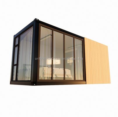 Wooden Sturdy Steel Sun House 20ft Flat Container House with Wall 50/75/100mm Wave Sandwich Panel