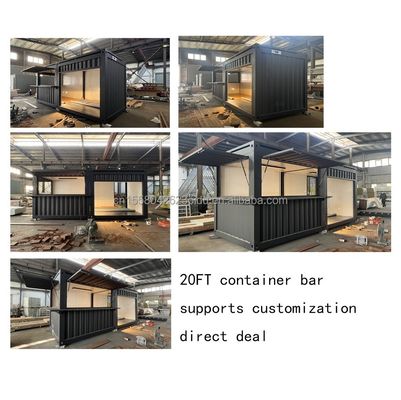 20FT Mini Pop-up Shop Container for Fast-Food Restaurant Convenience Store Kiosk and House Galvanized Steel Bending 180g