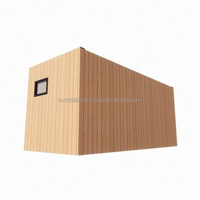Wooden Sturdy Steel Sun House 20ft Flat Container House with Wall 50/75/100mm Wave Sandwich Panel