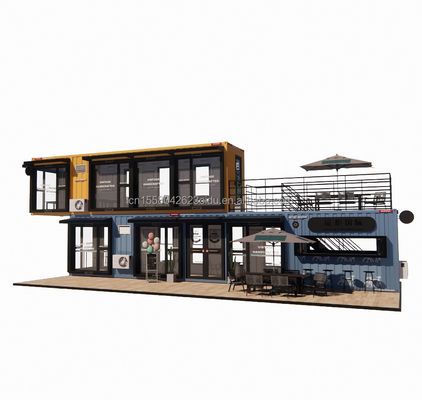 Galvanized Steel Bending Container Design Coffee Bar House Mobile Shop Container Restaurant