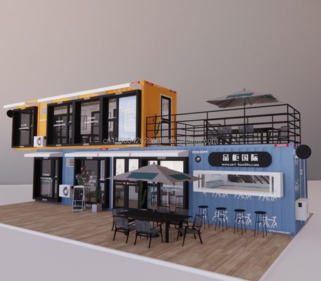 Galvanized Steel Bending Container Design Coffee Bar House Mobile Shop Container Restaurant