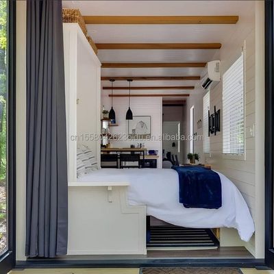 Galvanized Steel Bending 40ft Portable Wooden Container House with 2 Bedrooms and 1 Living Room