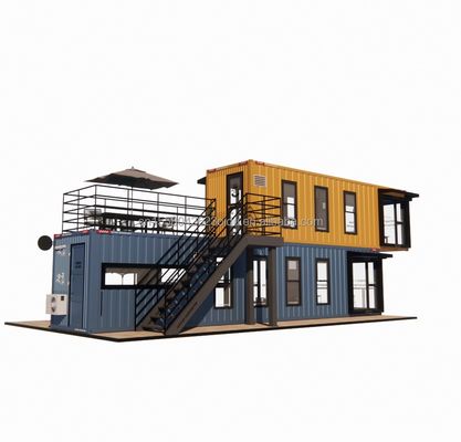 Galvanized Steel Bending Container Design Coffee Bar House Mobile Shop Container Restaurant