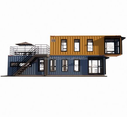 Galvanized Steel Bending Container Design Coffee Bar House Mobile Shop Container Restaurant