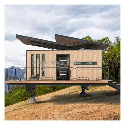 Galvanized Steel Square Tubes Prefabricated Modular Cabin Wooden Garden Sunlight Room Complete Equipment