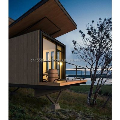 Galvanized Steel Square Tubes Prefabricated Modular Cabin Wooden Garden Sunlight Room Complete Equipment