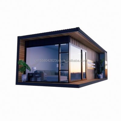 Container Houses Prefabricated Casas Customized Color Wooden Glass Sunroom House Prefab Container Homes