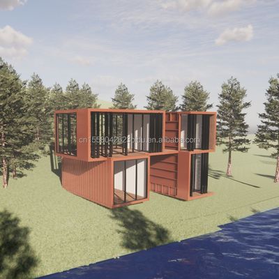 Modern Design 20ft Portable Shipping Container Clothing Store Pop-Up Retail Store Wall 50/75/100mm Wave Sandwich Panel