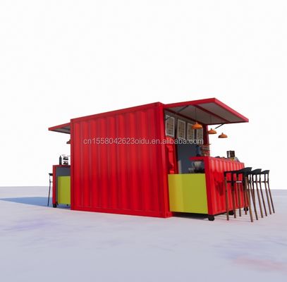 Modern Design Customized Color Foldable Movable Container Flat Pack for Coffee Shop Restaurant House Modular Kitchen