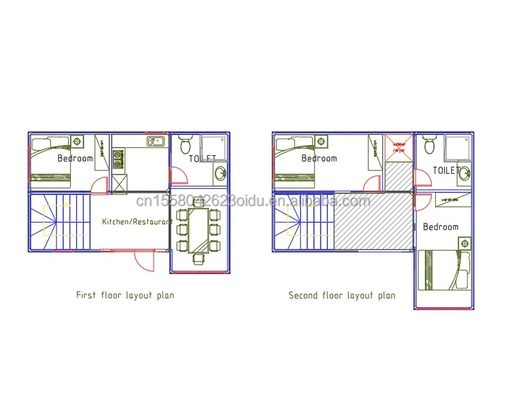 20ft/40ft Prefab Modular Tiny Kit Set Cabin Homes Container House Modern Design Style 3 Bedroom Ready Made House
