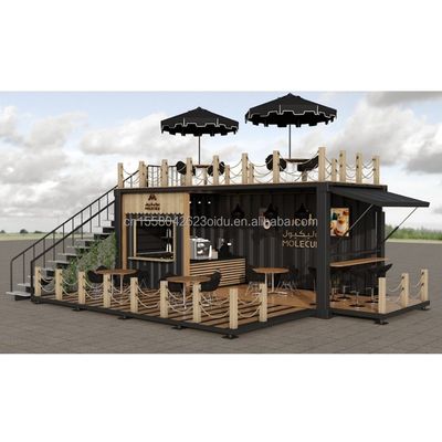 Modern Design 20ft Custom Made Shipping Container Garden Coffee Shop Movable Bar Cafe Store Outdoor Steel Sandwich Panel