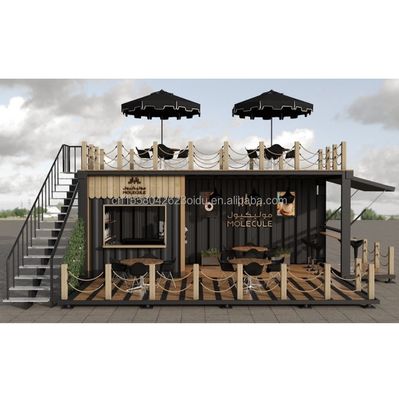 Modern Design 20ft Custom Made Shipping Container Garden Coffee Shop Movable Bar Cafe Store Outdoor Steel Sandwich Panel