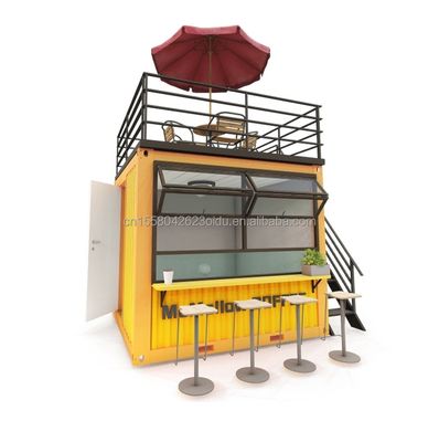 Modern Design 20ft Custom Made Shipping Container Garden Coffee Shop Movable Bar Cafe Store Outdoor Steel Sandwich Panel