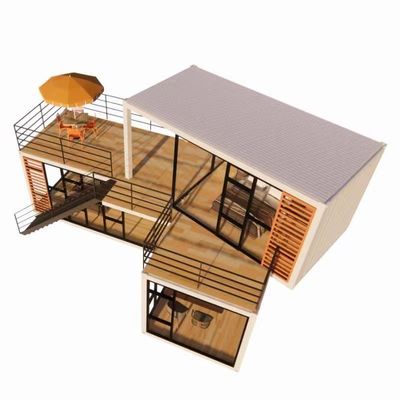 Wall 50/75/100mm Wave Sandwich Panel Portable House Mobile Homes Prefab Office Building for Luxury Container Hotel Kitchens
