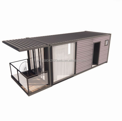 Galvanized Steel Square Tubes Prefab Container House Movable Prefabricated Home 20ft Shipping Tiny Houses Customized Color
