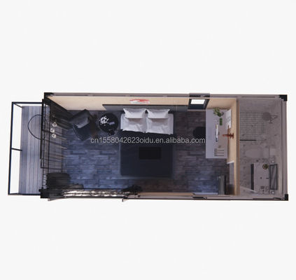 Galvanized Steel Square Tubes Prefab Container House Movable Prefabricated Home 20ft Shipping Tiny Houses Customized Color