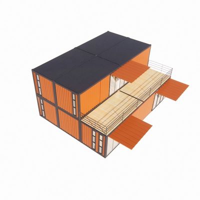Aluminum Alloy Windows and 50/75/100mm Wave Sandwich Panel Luxury Prefabricated Houses with Toilet