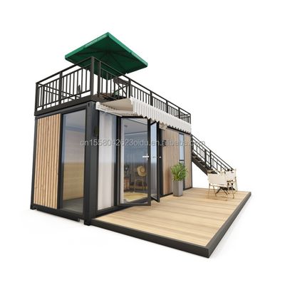 Wall 50/75/100mm Wave Sandwich Panel Detachable Container Customized 20ft Pop-Up Coffee Shop for Fast and Convenient Stall