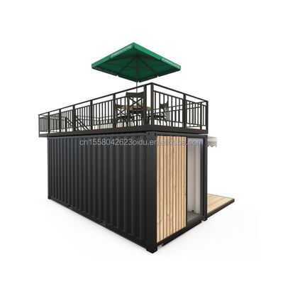 Wall 50/75/100mm Wave Sandwich Panel Detachable Container Customized 20ft Pop-Up Coffee Shop for Fast and Convenient Stall
