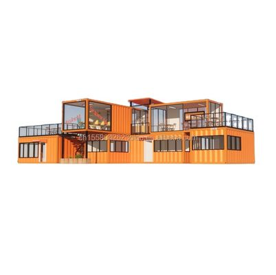 Prefab Modular 3 Bedroom House Galvanized Steel Square Tubes 20ft or 40ft Ready-Made Tiny Cabin Kit Set