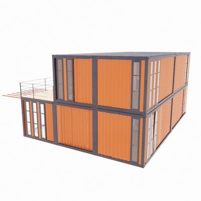 Aluminum Alloy Windows and 50/75/100mm Wave Sandwich Panel Luxury Prefabricated Houses with Toilet