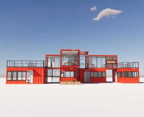 Prefab Modular 3 Bedroom House Galvanized Steel Square Tubes 20ft or 40ft Ready-Made Tiny Cabin Kit Set