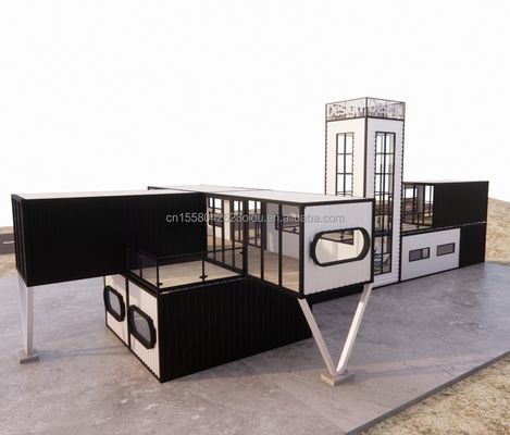 Galvanized Steel Square Tubes Container Shop Shipping Container Portable Shop Container 3D Model Design