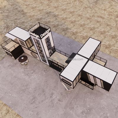 Galvanized Steel Square Tubes Container Shop Shipping Container Portable Shop Container 3D Model Design