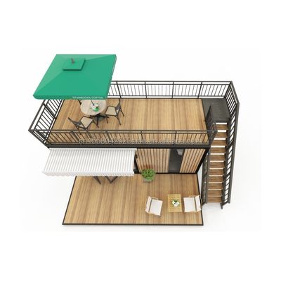Wall 50/75/100mm Wave Sandwich Panel Detachable Container Customized 20ft Pop-Up Coffee Shop for Fast and Convenient Stall