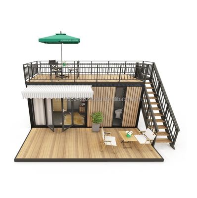 Wall 50/75/100mm Wave Sandwich Panel Detachable Container Customized 20ft Pop-Up Coffee Shop for Fast and Convenient Stall