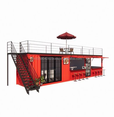 Modern Luxurious 20ft 10ft Mini Cafe Bar Restaurant House Container Coffee Shop Prefabricated Steel Interior Design for Mall