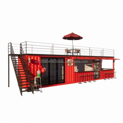 Modern Luxurious 20ft 10ft Mini Cafe Bar Restaurant House Container Coffee Shop Prefabricated Steel Interior Design for Mall