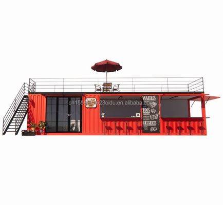 Modern Luxurious 20ft 10ft Mini Cafe Bar Restaurant House Container Coffee Shop Prefabricated Steel Interior Design for Mall