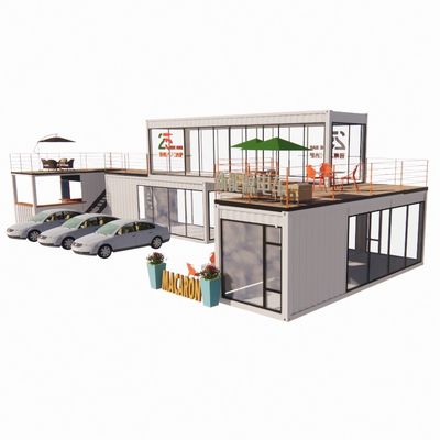 40ft Mobile Bar Restaurant Container Hotel Steel Container Storage Prefab Building with Galvanized Steel Frame and Bending