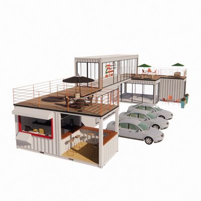 40ft Mobile Bar Restaurant Container Hotel Steel Container Storage Prefab Building with Galvanized Steel Frame and Bending