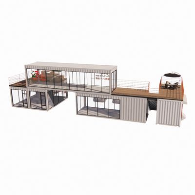 40ft Mobile Bar Restaurant Container Hotel Steel Container Storage Prefab Building with Galvanized Steel Frame and Bending