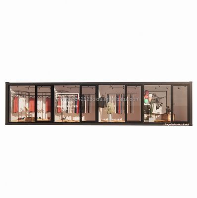 Steel Frame Galvanized Steel Bending 180g Chinese Design Style EU 40ft Prefabricated Houses for Modern Clothes Store Shop