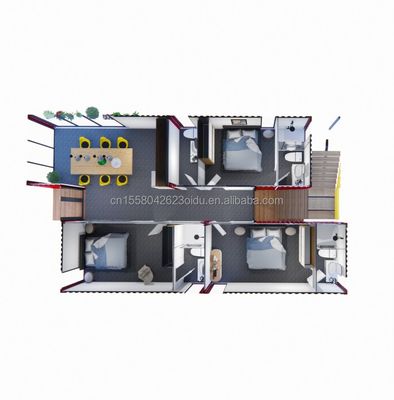 20ft/40ft Prefabricated Portable Foldable Expandable Container Tiny Mobile House with 3 Bedrooms Aluminum Alloy Windows