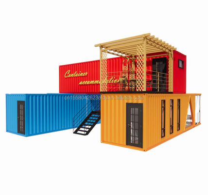 20ft 40ft Steel Frame Galvanized Steel Bending 180g Modular Modern Home Luxury Container Prefabricated House for Hotel