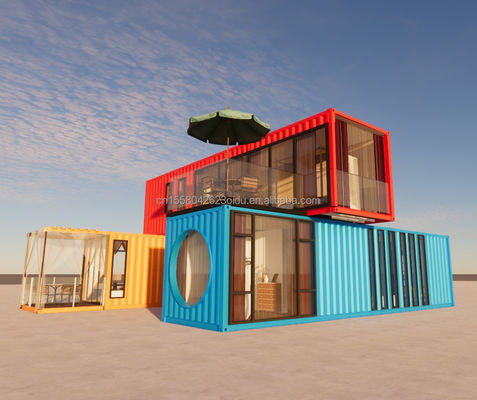 20ft 40ft Steel Frame Galvanized Steel Bending 180g Modular Modern Home Luxury Container Prefabricated House for Hotel