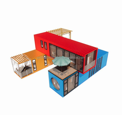 20ft 40ft Steel Frame Galvanized Steel Bending 180g Modular Modern Home Luxury Container Prefabricated House for Hotel